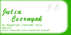 julia csernyak business card