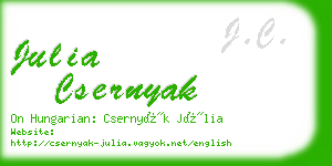 julia csernyak business card